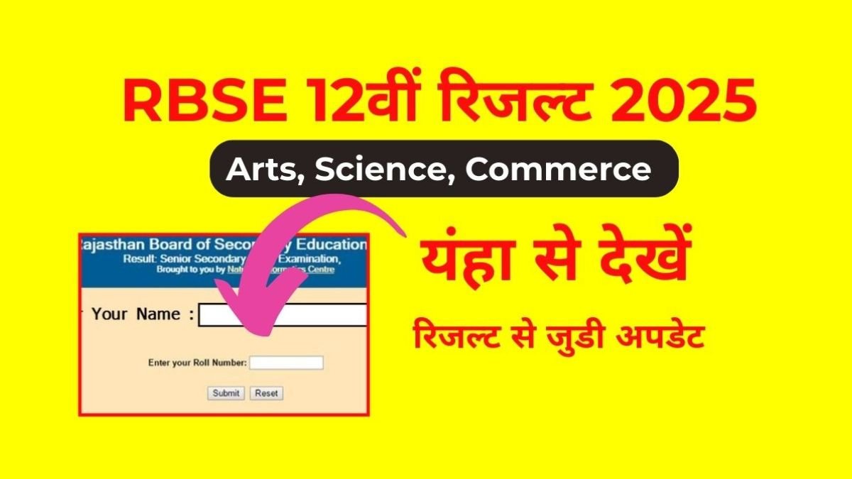 RBSE 12th result 2025